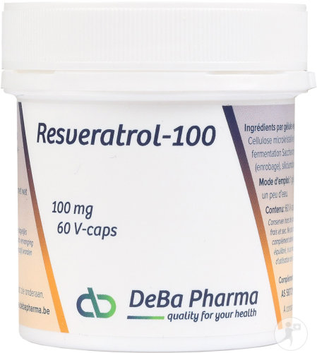DeBa Pharma Resveratrol 100mg dietary supplement 60 capsules