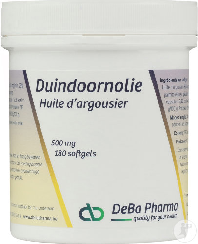 DeBa Pharma Sea buckthorn oil 500mg dietary supplement 180 soft capsules