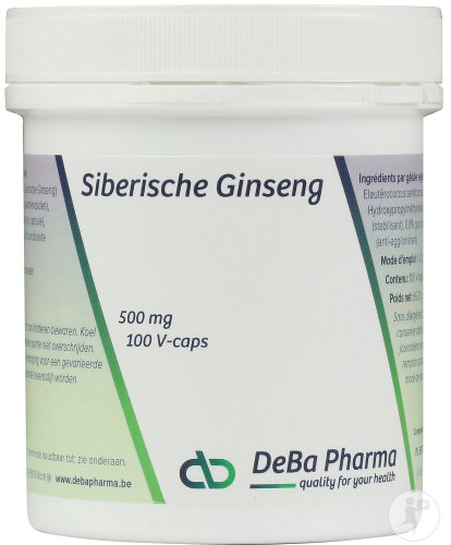 DeBa Pharma Siberian Ginseng 500mg 100 capsules