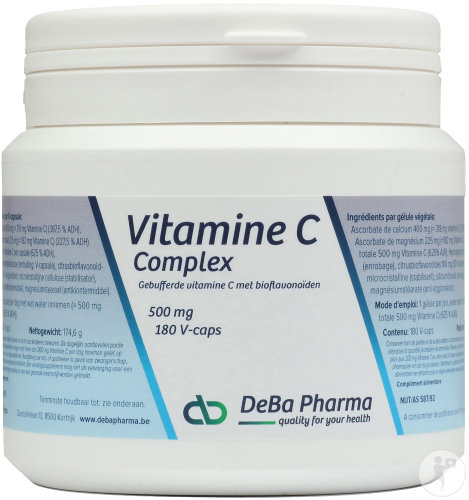 Deba Vitamin C Complex 500mg with Bioflavonoids 180 Vegetarian Capsules