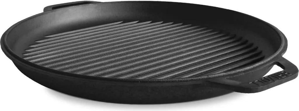BRIZOLL 36 cm cast iron frying pan with lid, universal lid, serving pan, presentation plate
