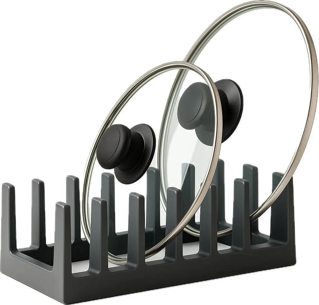 Markenlos Lid holder for pot lids - kitchen storage - anthracite - 1 piece