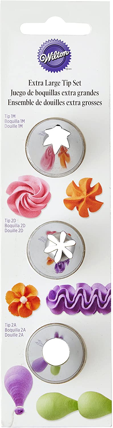 Decora Decorating Tip Set 3/Pkg – Star # 1 M Flower # 2D & Round # 2 A