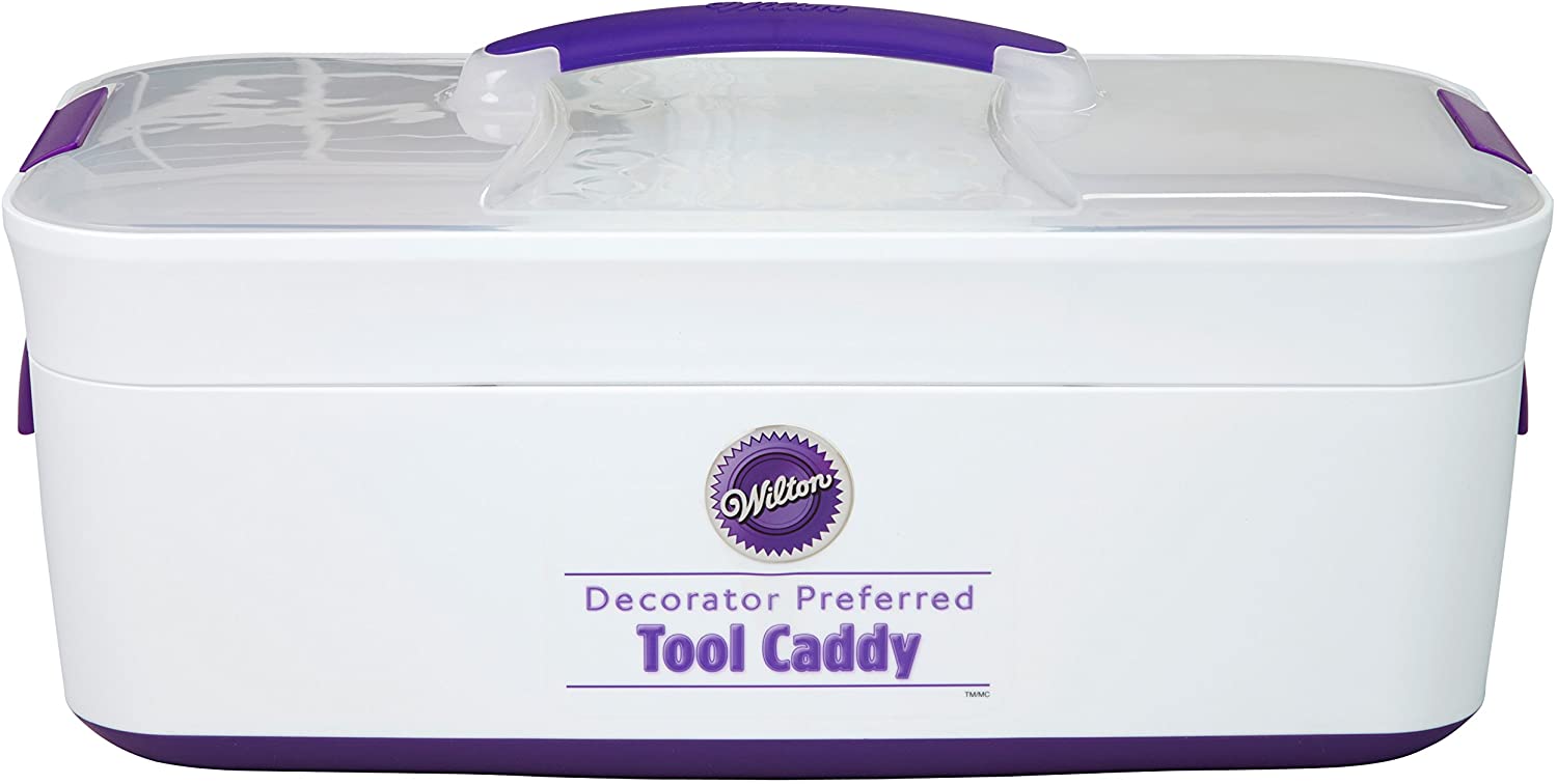 Wilton \'Decorator Preferred Tool Caddy 17.2 \"X8.3\" X8 PURPLE AND WHITE