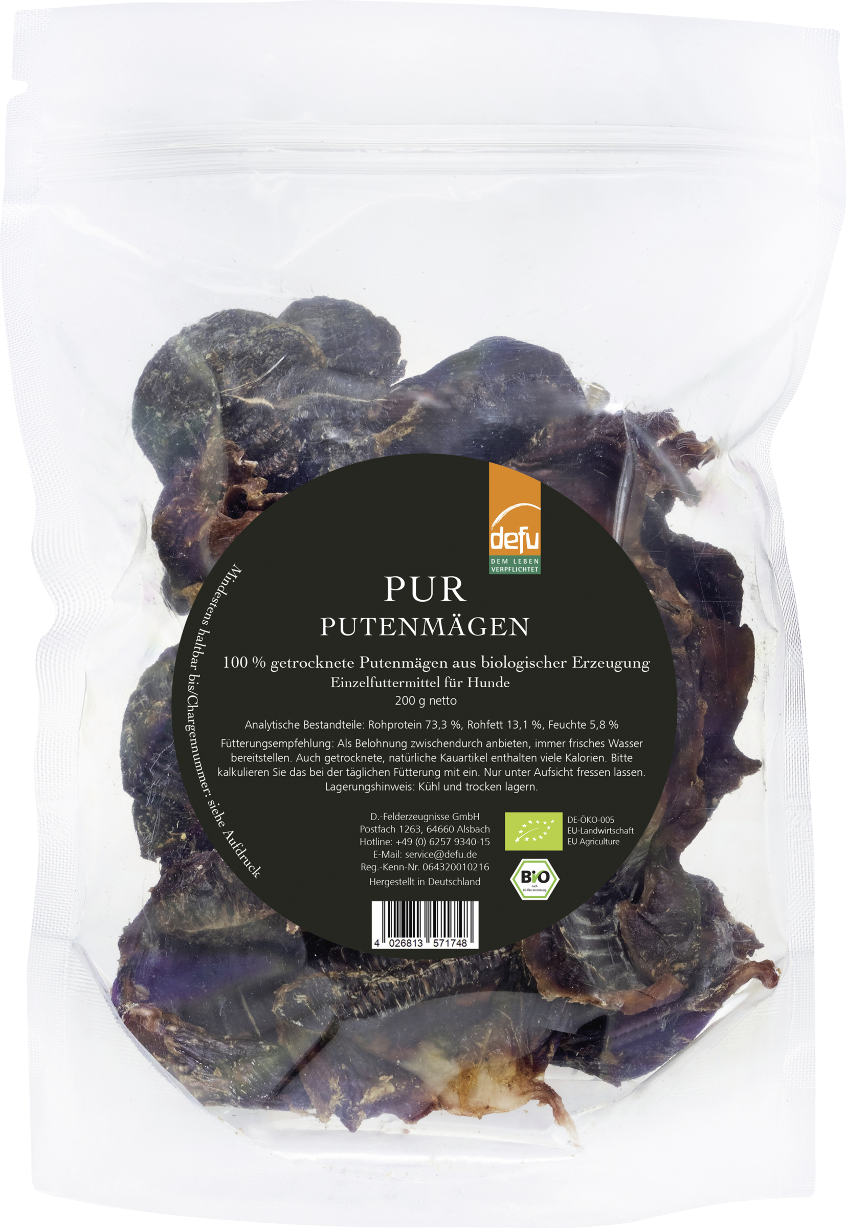 Defu PUR Dried Turkey Gizzards 200g
