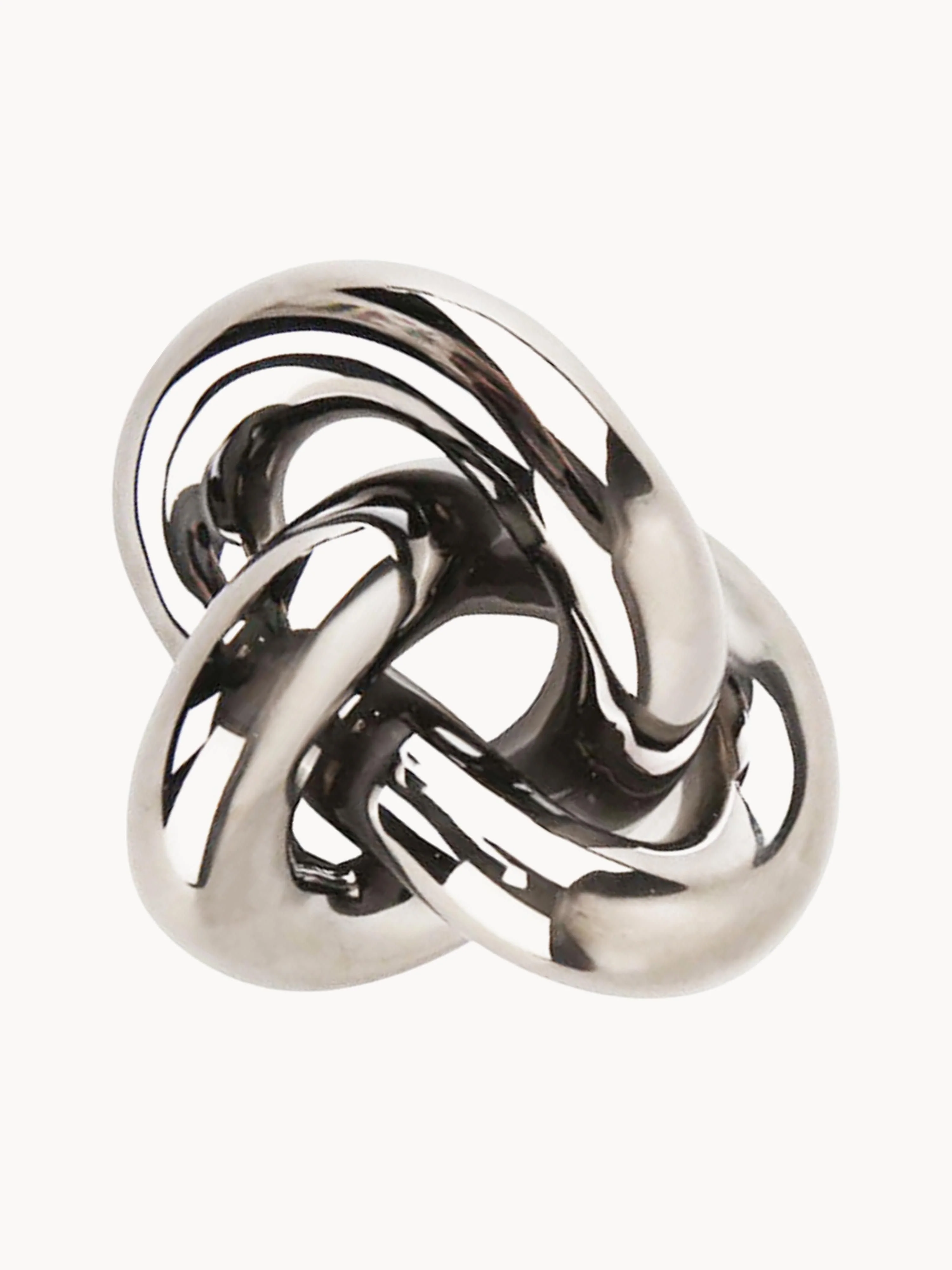 Cooee Design Decorative object Knot, H 6 cm, Silver-colored, shiny