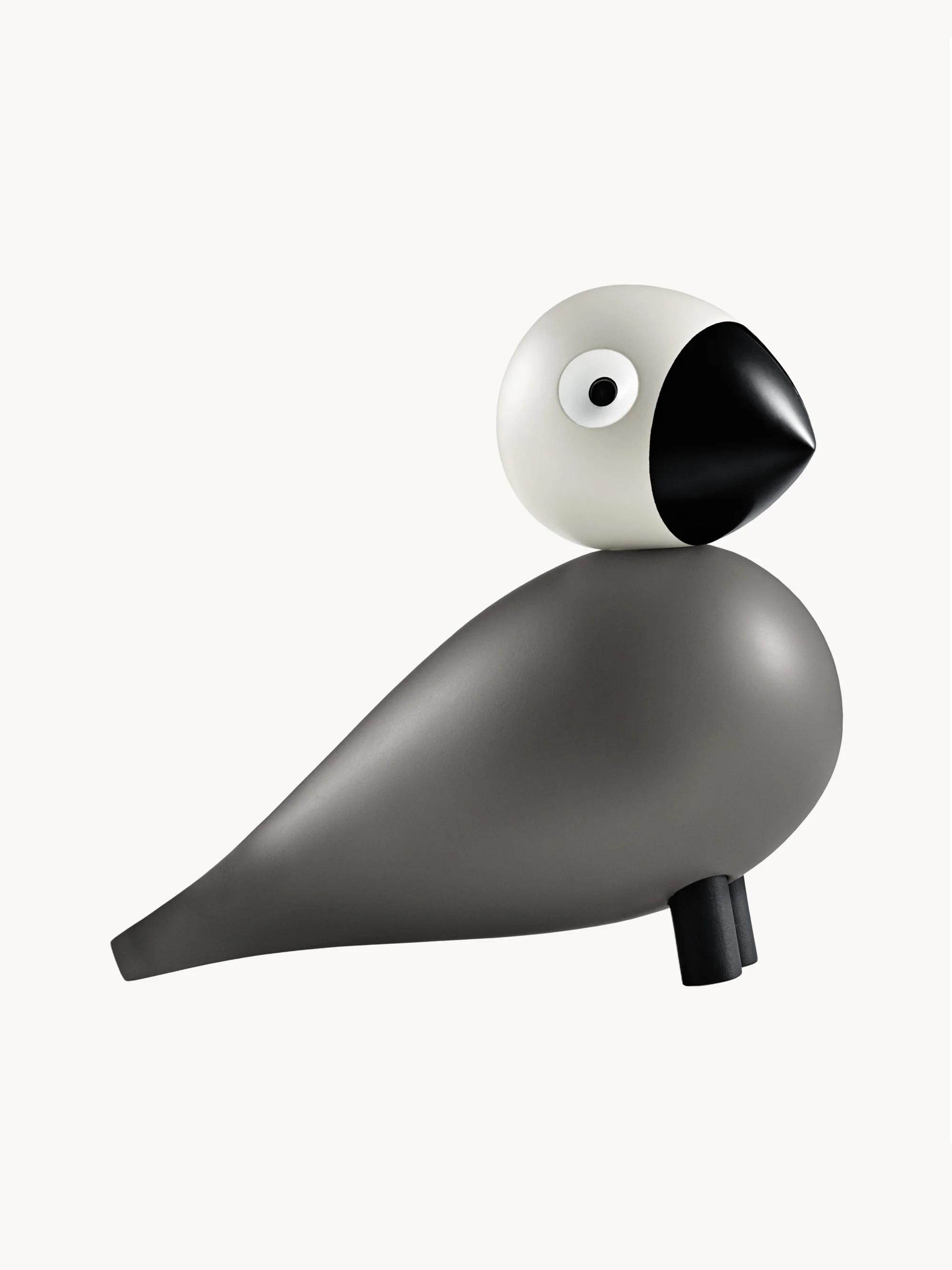 Kay Bojesen Songbird Ernst decorative object made of beech wood, Shades of gray