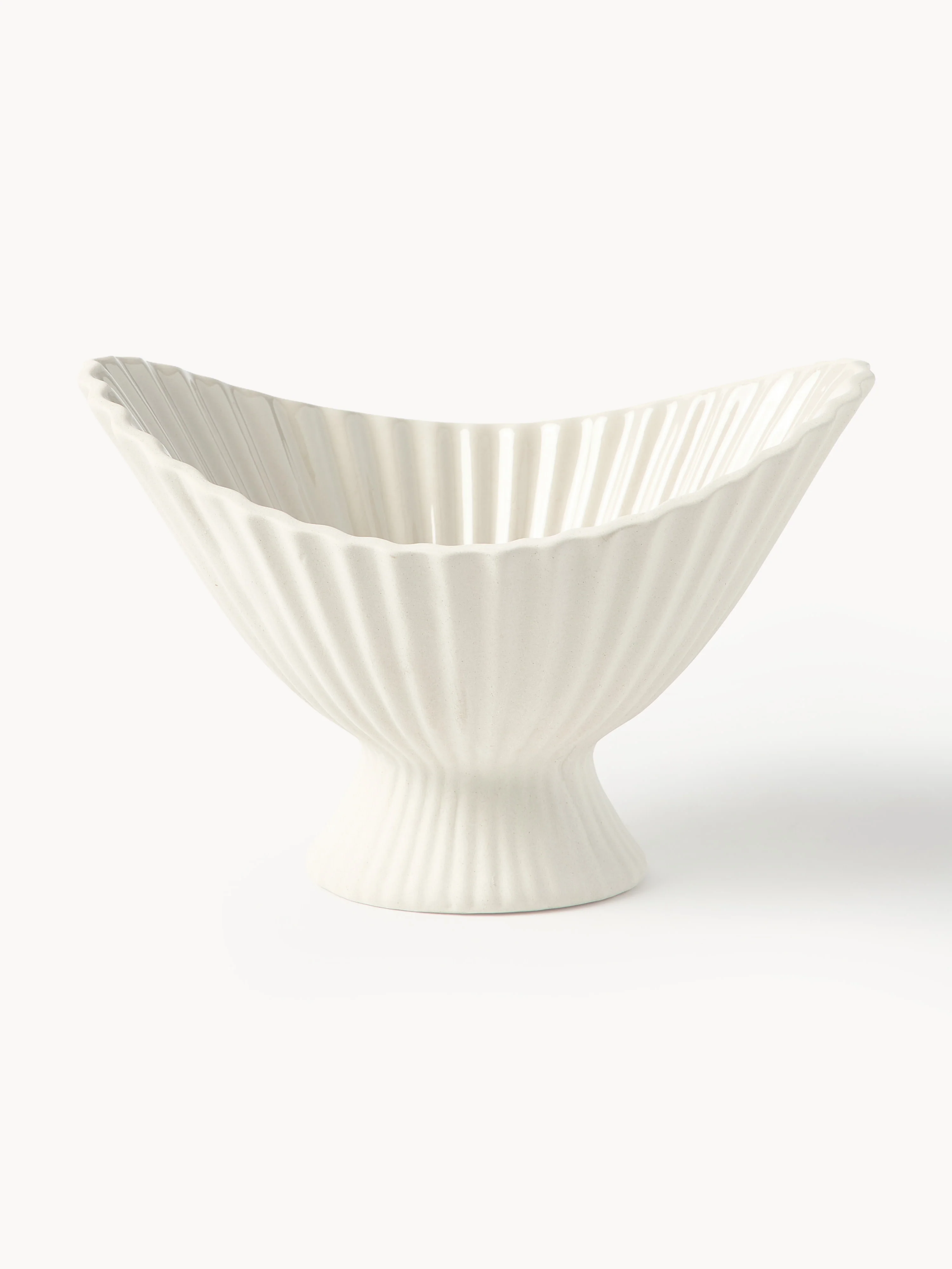 Ferm Living Decorative stoneware bowl "Fountain", 19 cm wide, Off White