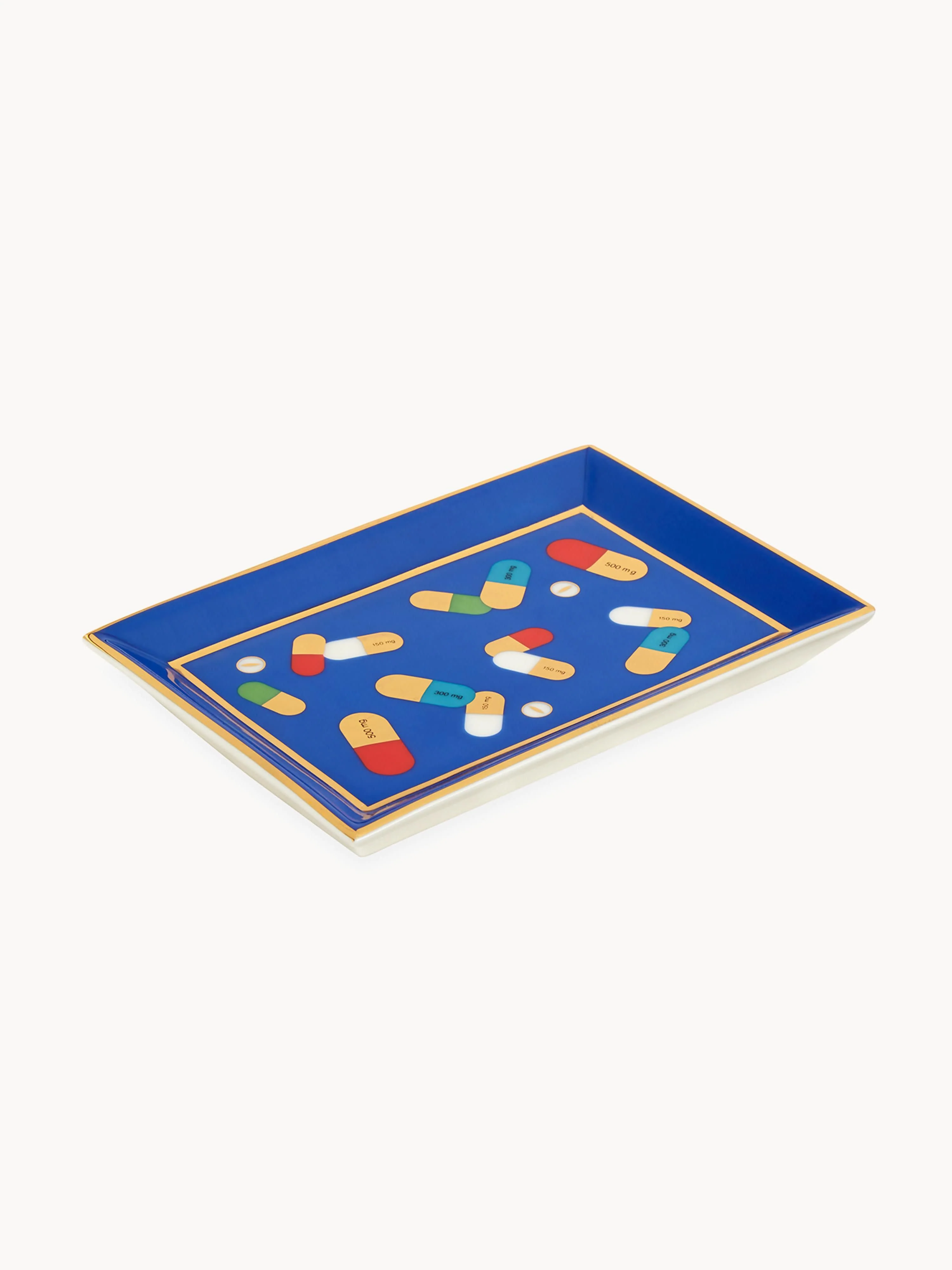 Jonathan Adler Decorative tray, full size, with gold accents