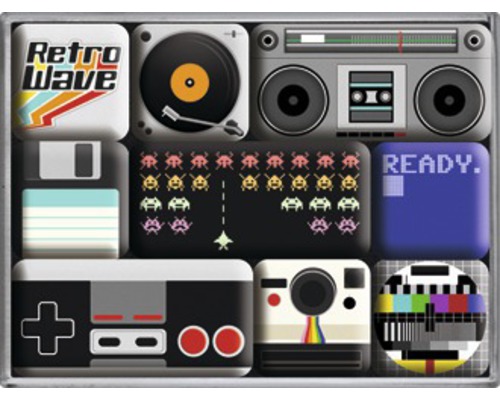 Nostalgic-Art Dekomagnet Retro Wave Media 9er-Set