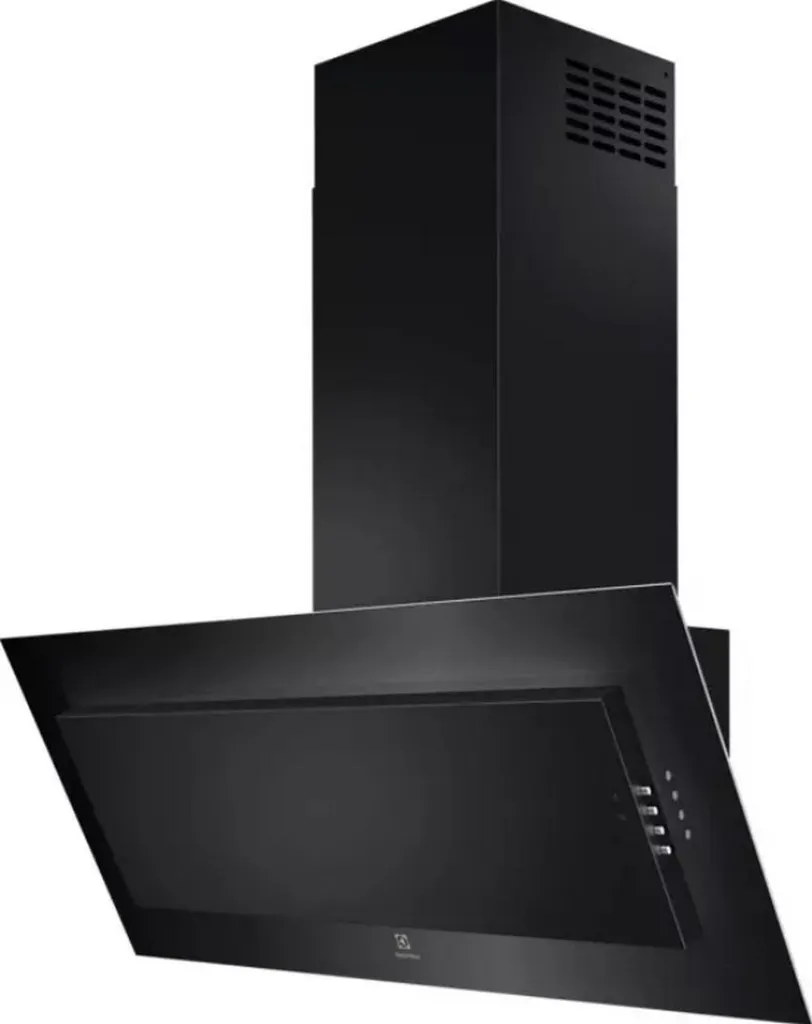 Decorative, 90 cm wide wall-mounted extractor hood, 600 m³/h, black Electrolux LFV329K