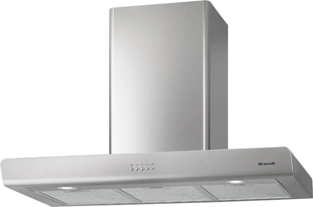 Decorative wall extractor hood 90cm 606m3/h stainless steel Brandt BHB6902X