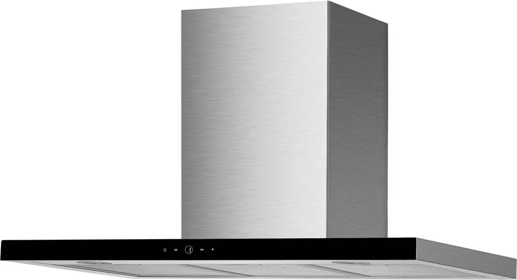 Decorative wall-mounted extractor hood 90cm 67db 530m³/h stainless steel/black Faber 5649940