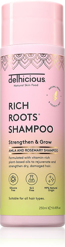 delhicious RICH ROOTS Strengthen & Moisturise Shampoo strengthening shampoo with moisturizing effect