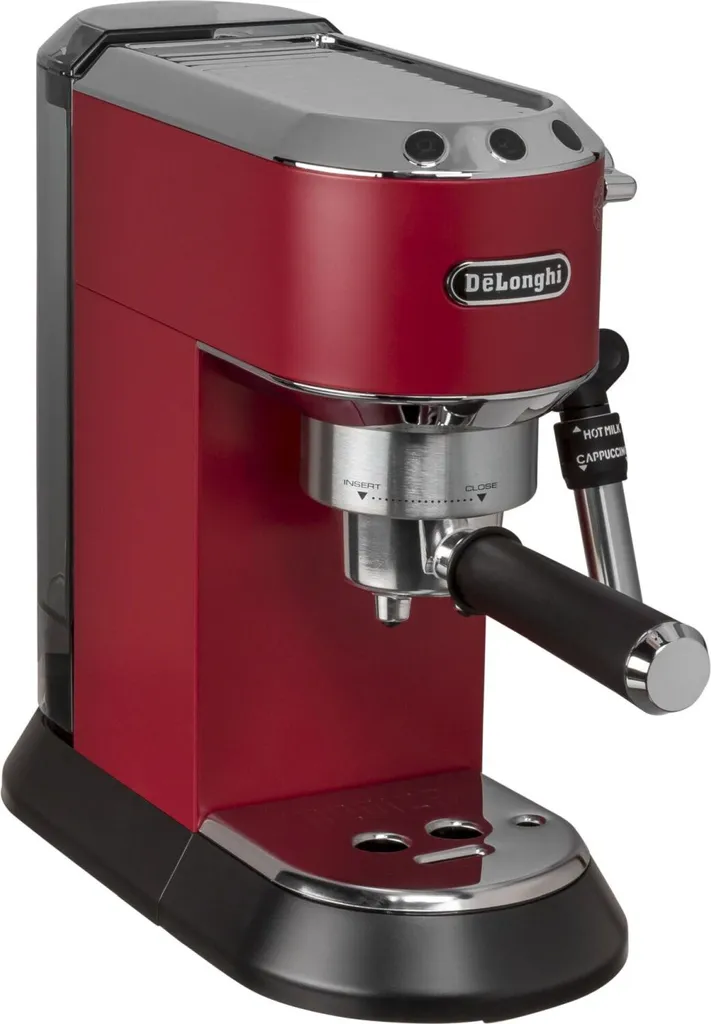 Lutz DeLonghi EC685.R Dedica Style Portafilter Espresso Machine, Red