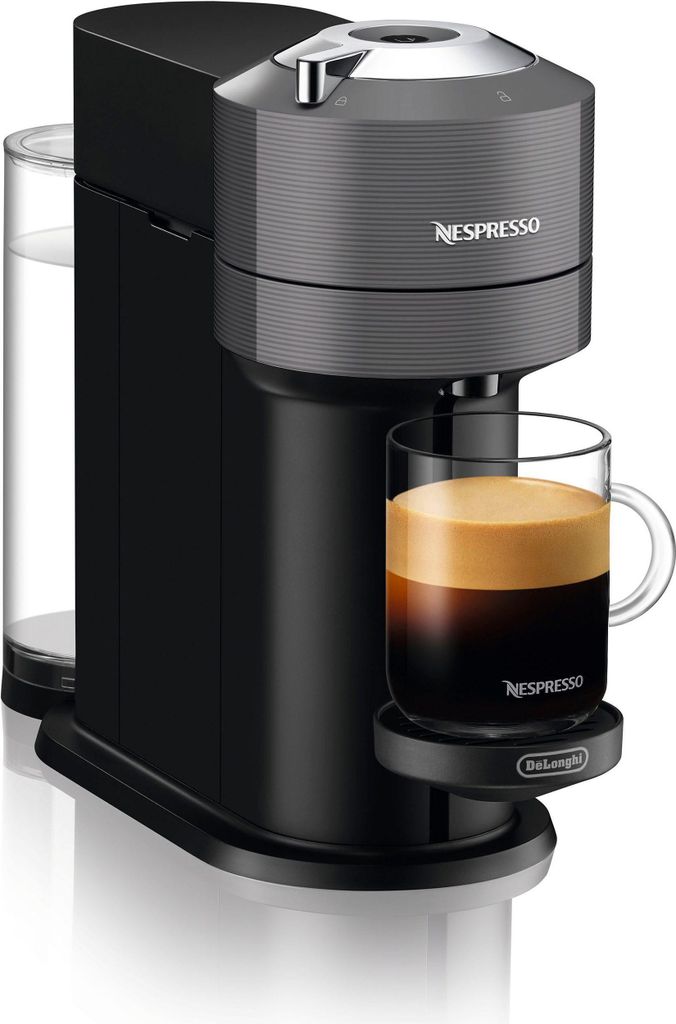 DELONGHI Kapselmaschine Nespresso Vertuo Next ENV120.CAE + Aeroccino3 Pure Chrome
