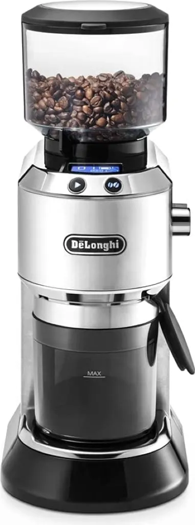DeLonghi KG 521.M Dedica electric coffee grinder, color: silver