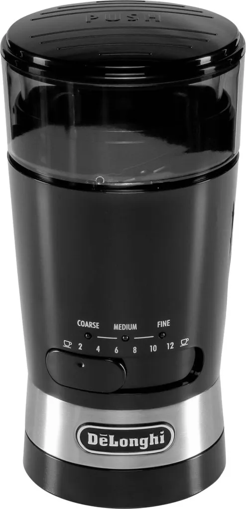 DeLonghi KG210 Coffee Grinder (3 settings, adjustable coffee quantity, 170 watts) black