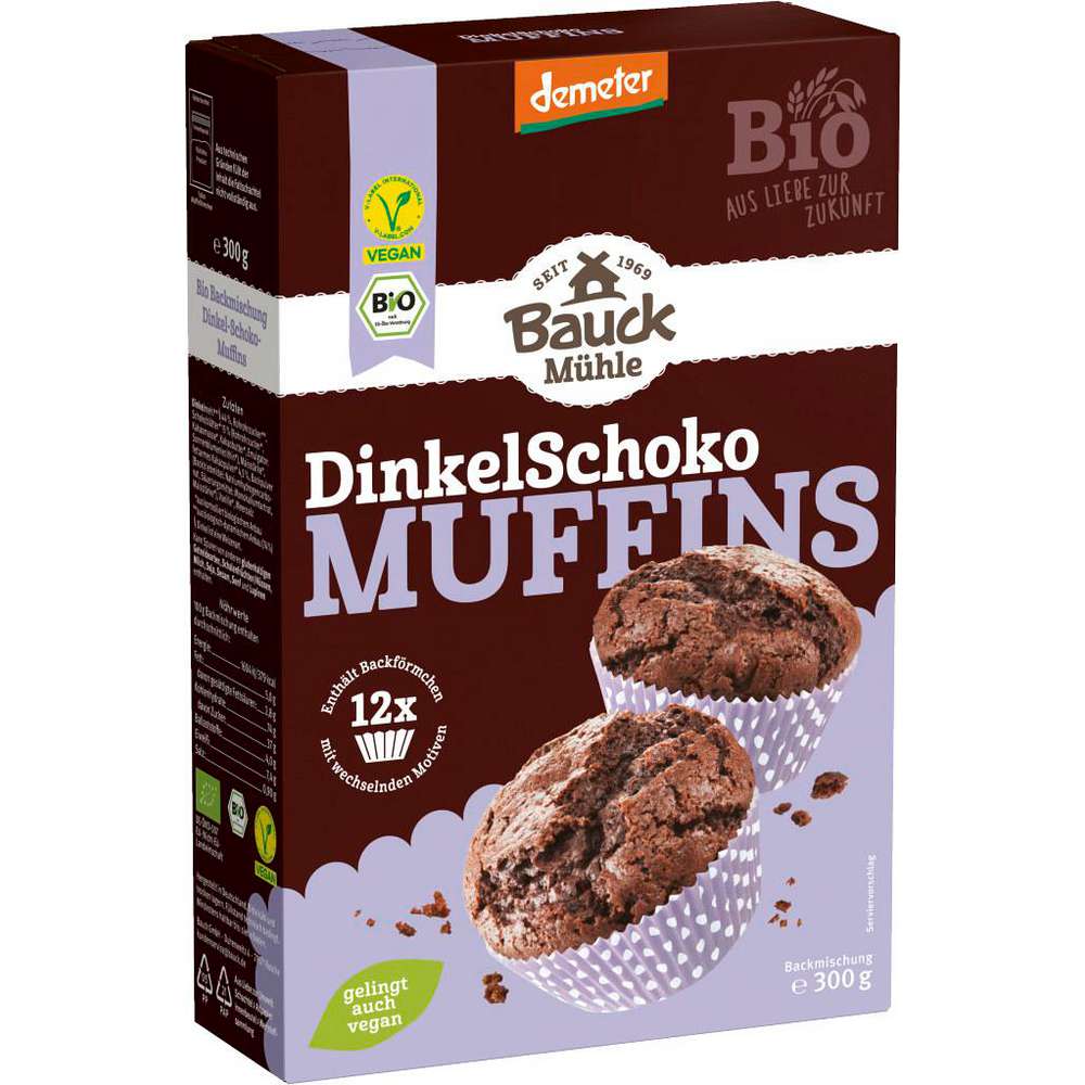Bauckhof Demeter organic spelt chocolate muffins