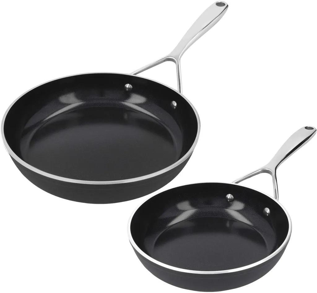 Demeyere Alu Plus 3 Ceramic Frying Pan Set - Ceraforce - 20 & 24 cm - Pans for healthy cooking