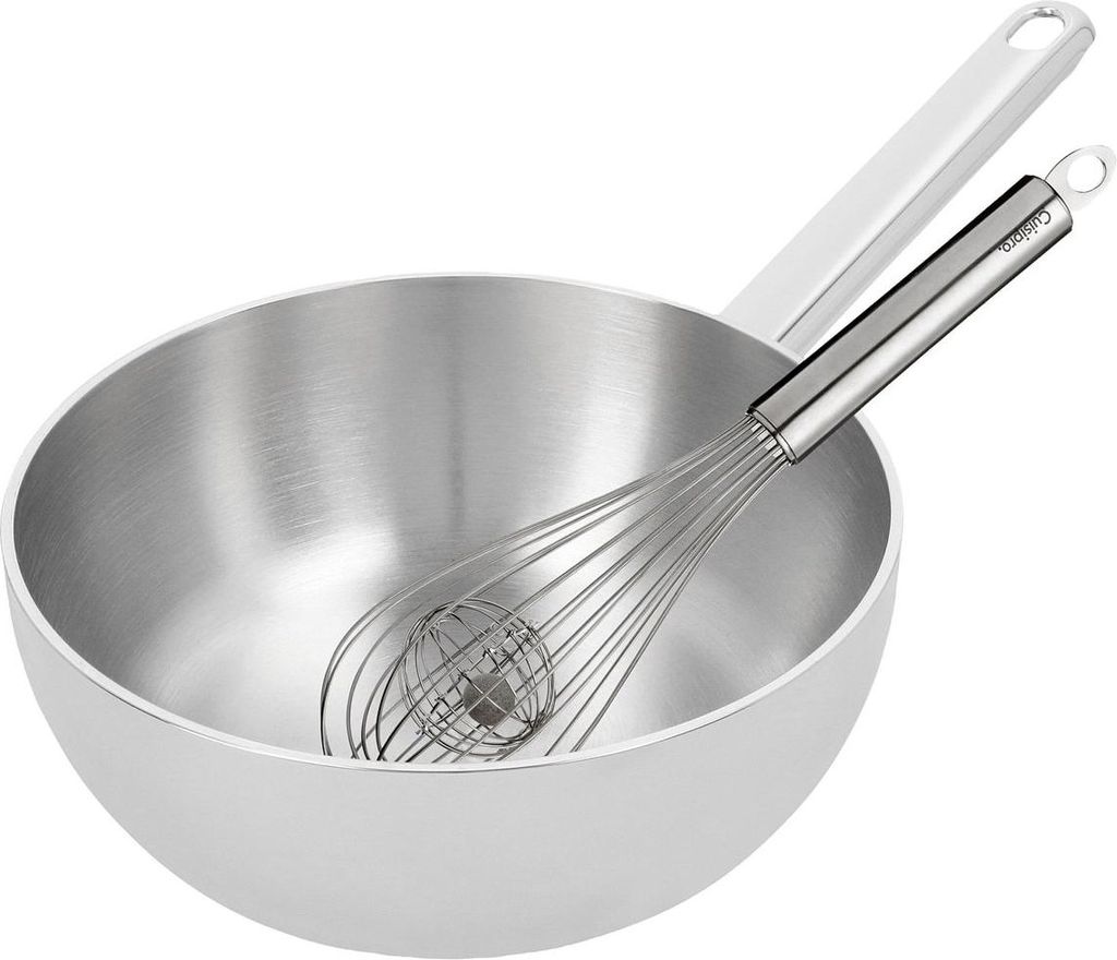 Demeyere Apollo 7 braising pan with dual whisk – Ø 20cm, 2L | Professional cookware for induction and all hobs