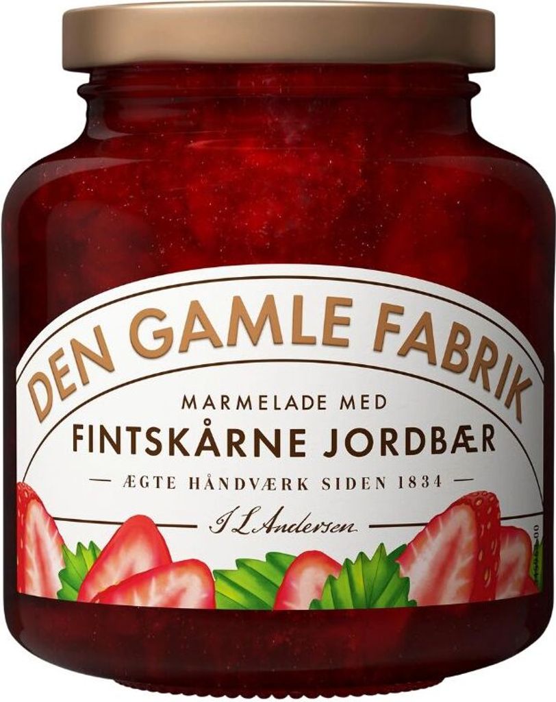 Den Gamle Fabrik Strawberry "finely chopped" 380g