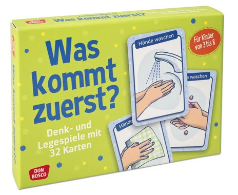 Thinking and matching game “What comes first?”