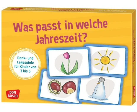 Thinking and matching game "What fits into which season?"