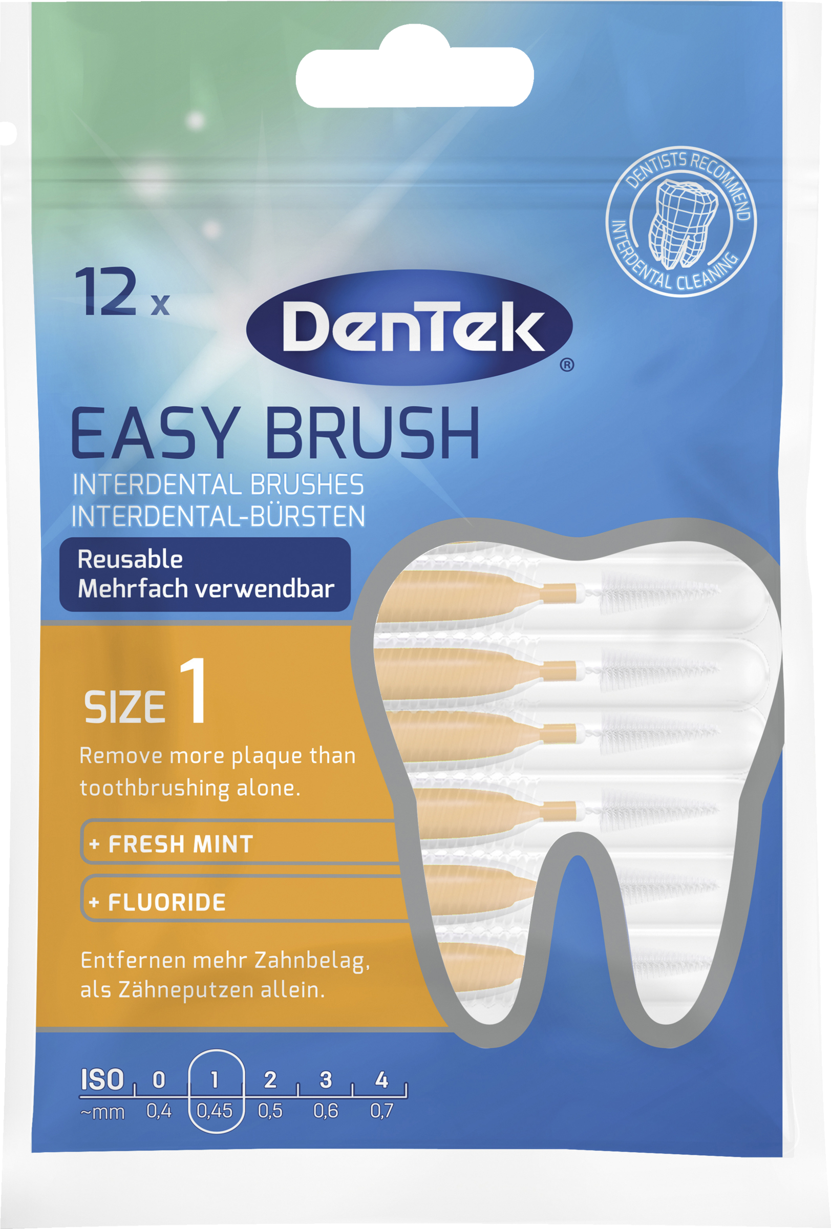 DenTek Easy Brush Interdental Brushes Size 1