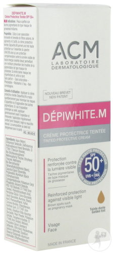 ACM Dépiwhite M Protective Face Cream Tinted SPF50+ Color Golden Tube 40ml