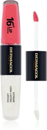 Dermacol 16H Lip Color long-lasting, shiny lipstick Farbton 26 2x4 ml