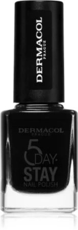 Dermacol 5 Day Stay long-lasting nail polish Farbton 55 Black Onyx 11 ml