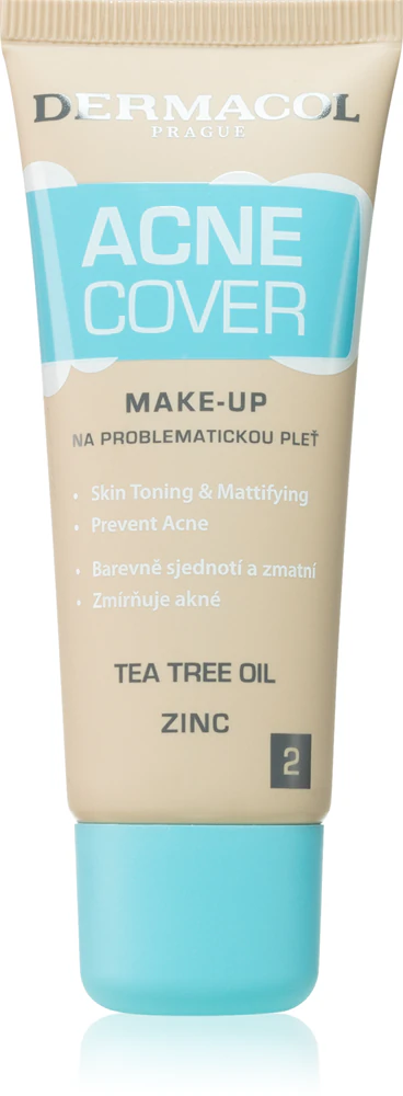 Dermacol Acne Cover soothing make-up with tea tree oil Farbton No. 2 30 ml