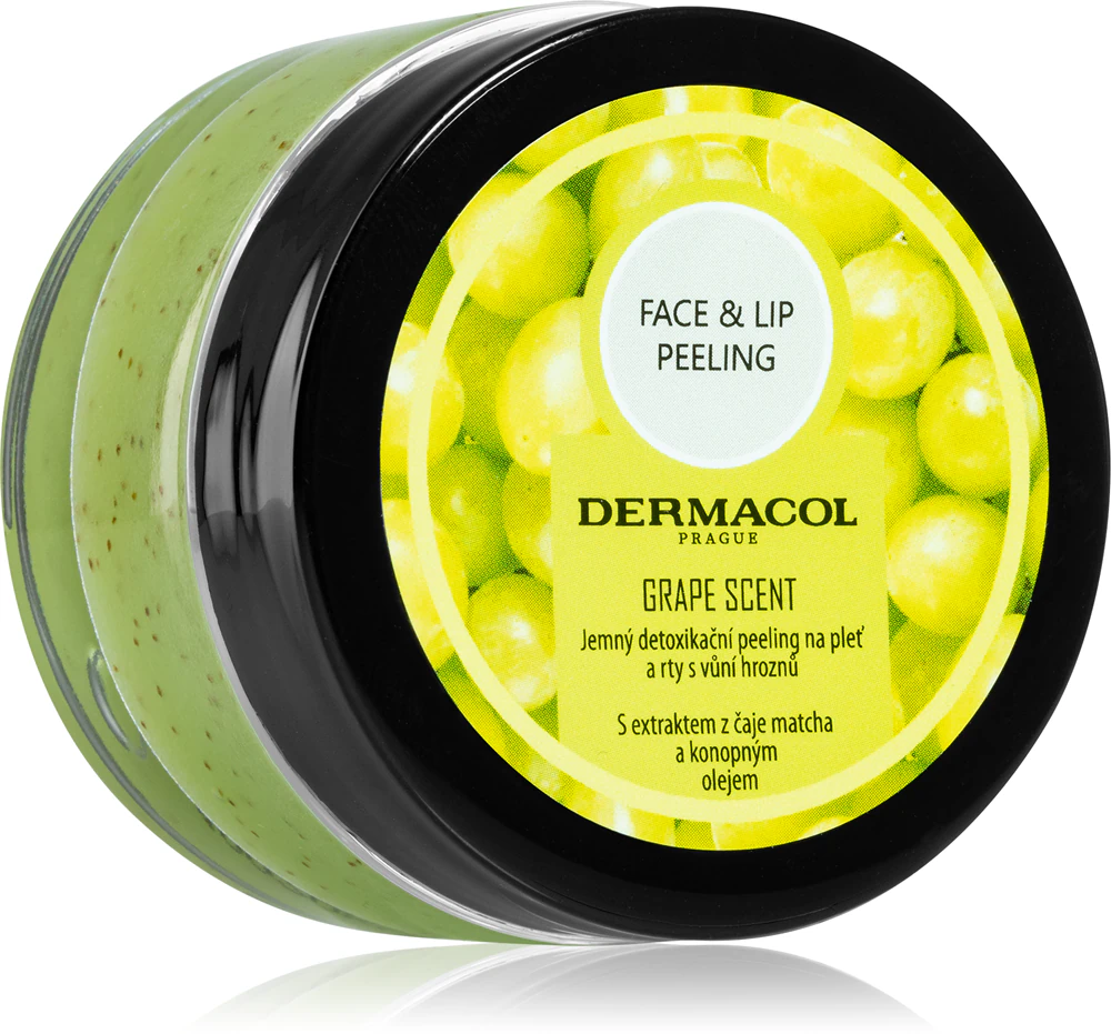 Dermacol Face & Lip Peeling Grape deep cleansing peeling for lips and cheeks
