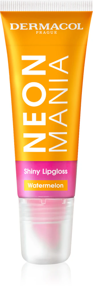 Dermacol Neon Mania lip gloss in a tube Farbton Watermelon 10 ml