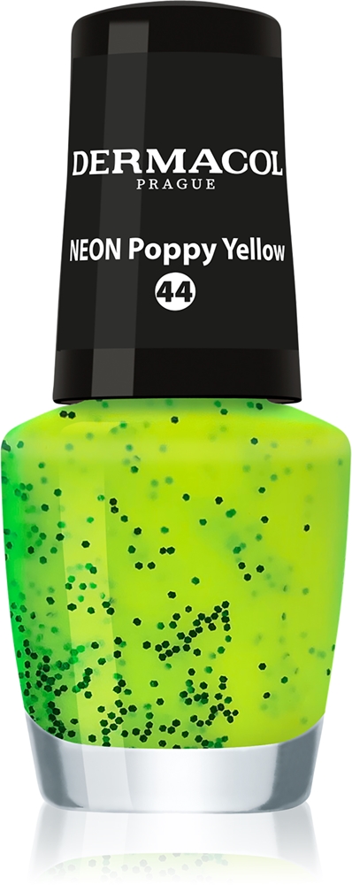 Dermacol Neon neon colored nail polish Farbton 44 Poppy Yellow 5 ml