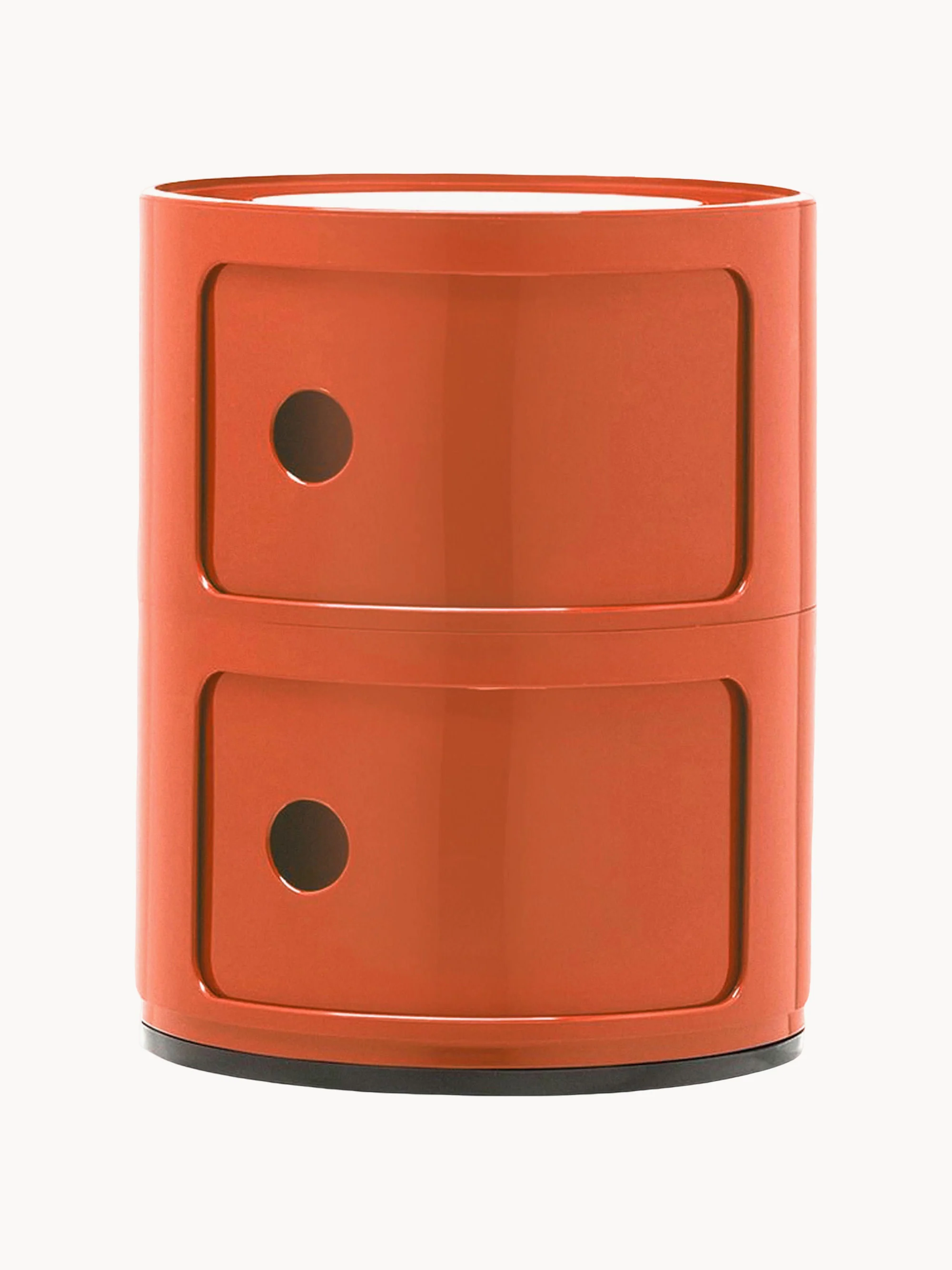 Kartell Modular Container Design, 2 Elements, H 40 cm, Orange, shiny
