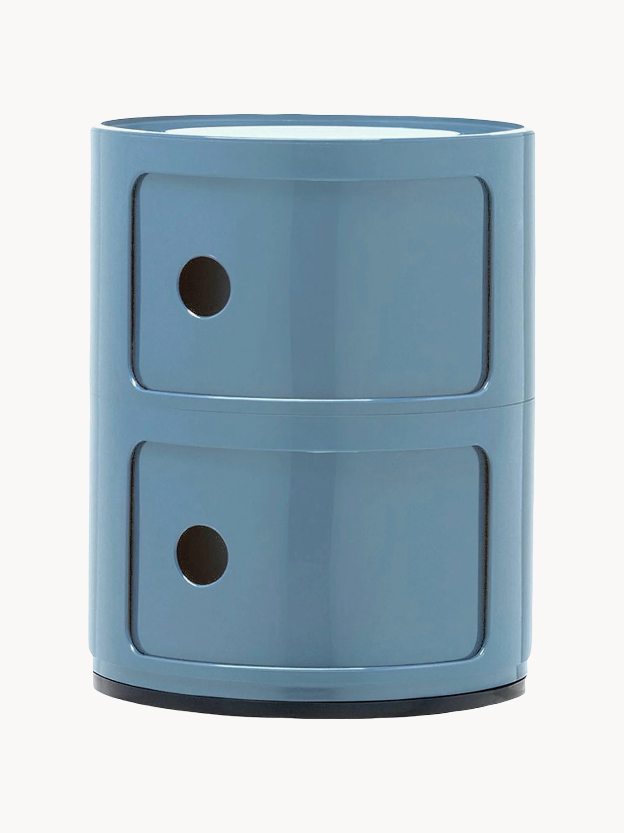 Kartell Modular Container Design, 2 Elements, H 40 cm, Light blue, glossy