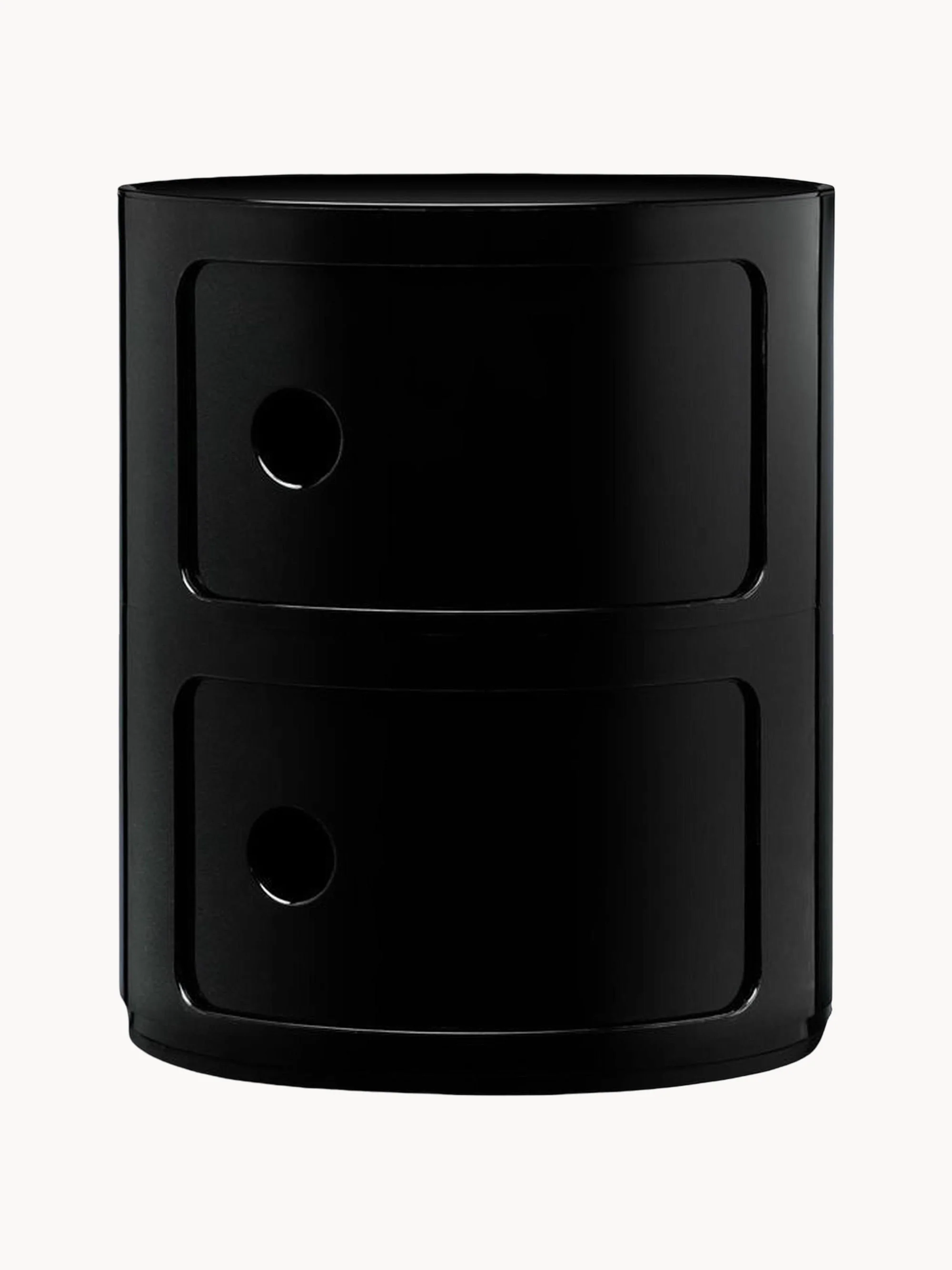 Kartell Modular Container Design, 2 Elements, H 40 cm, Black, glossy
