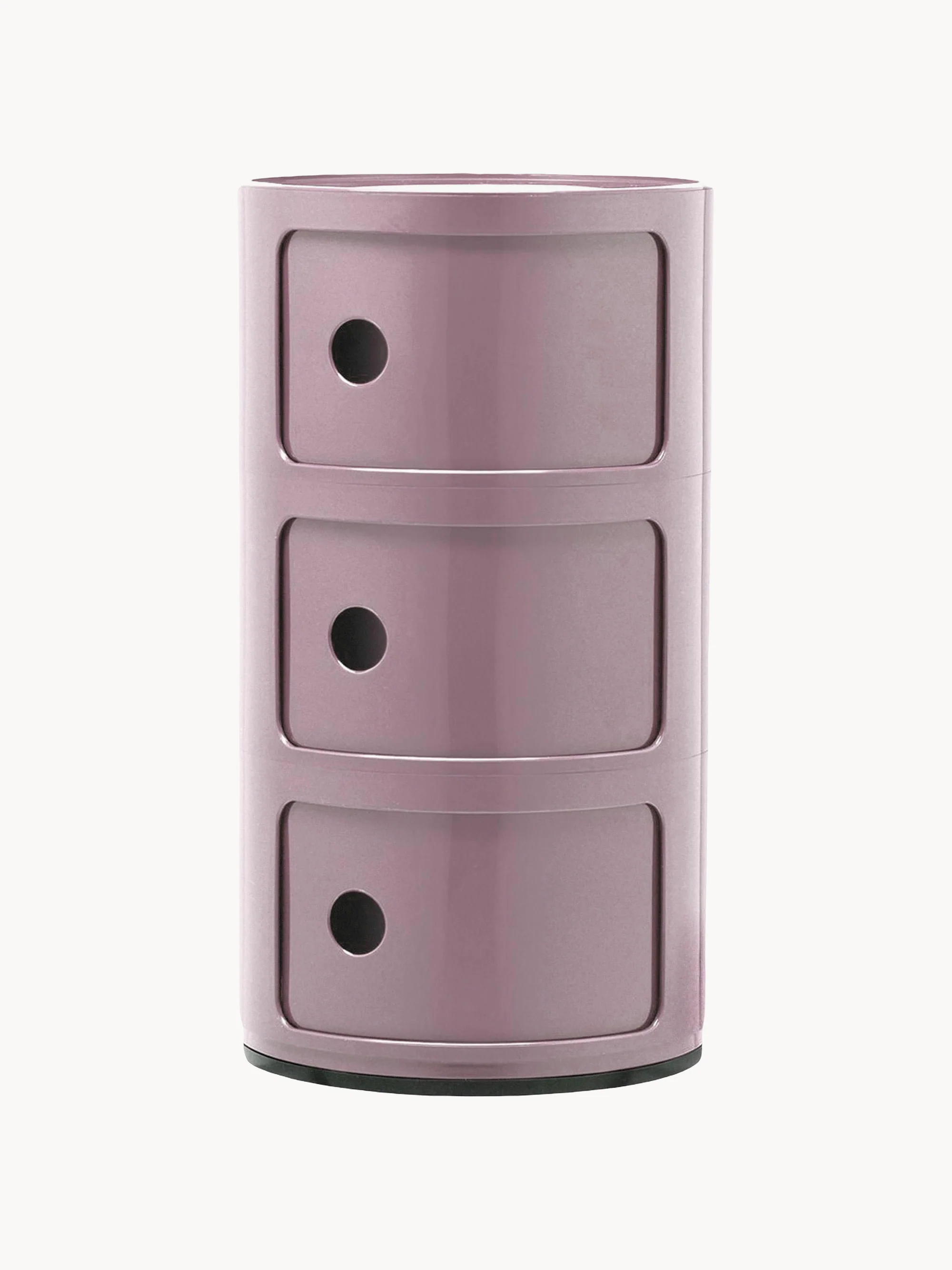 Kartell Modular Container Design, 3 Elements, H 59 cm, Lavender, glossy