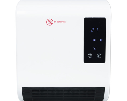 Designer fan heater Calienta 26 x 28 cm 2000 W white