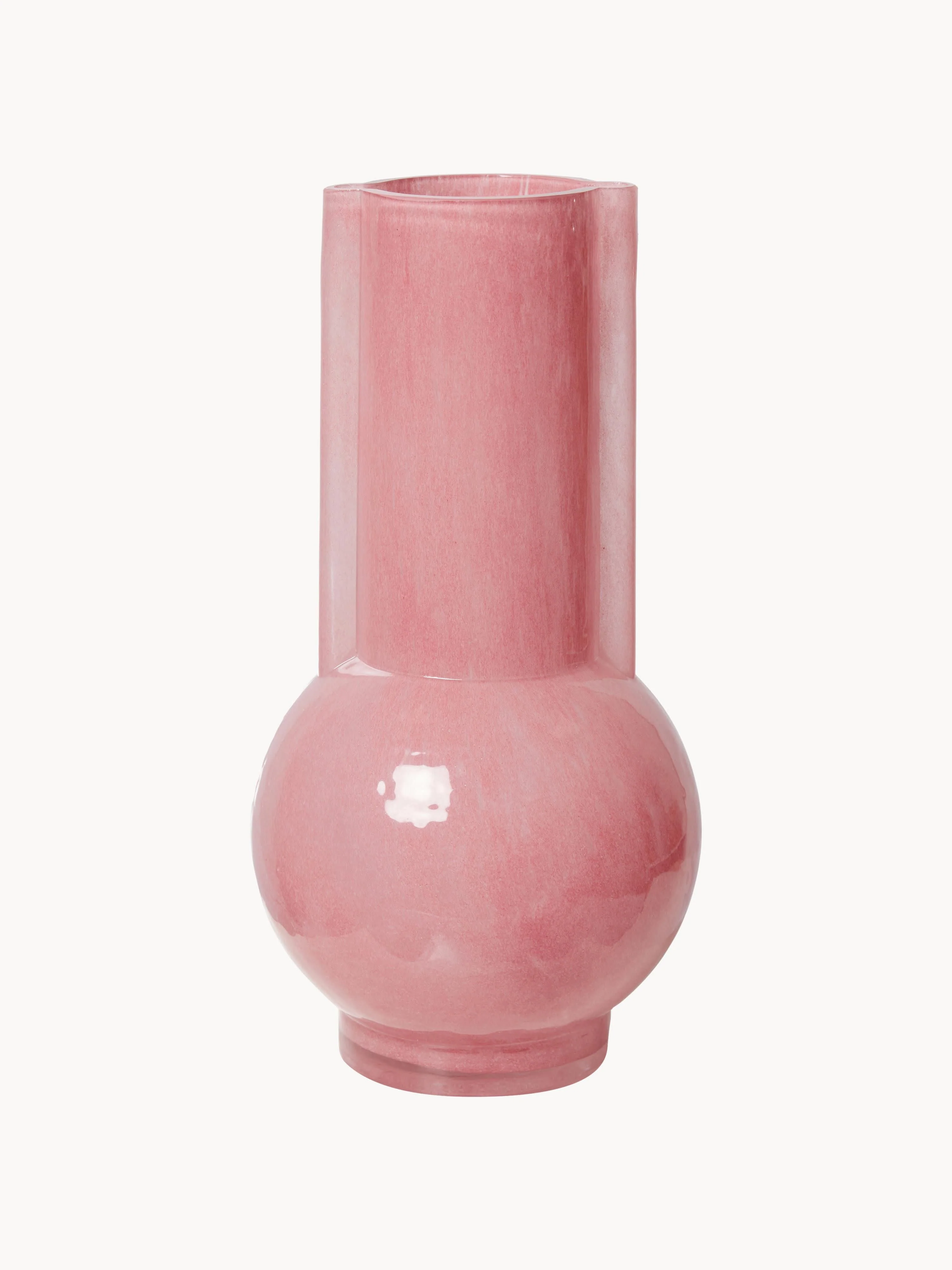 HKliving Flamingo design vase made of glass, H 25 cm