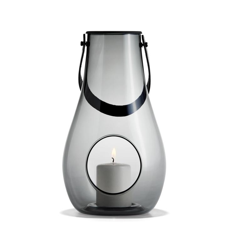 Holmegaard Design With Light Lantern Smoke Gray