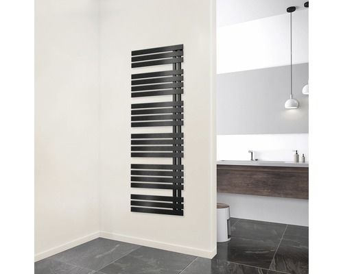 SCHULTE Designer radiator BREDA 1690X500 anthracite matt connection at the bottom right