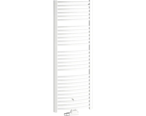 Designer radiator Kermi Basic-50 R 1770 x 599 mm with curved tubes white connection in the middle at the bottom ER01M1800602XXK