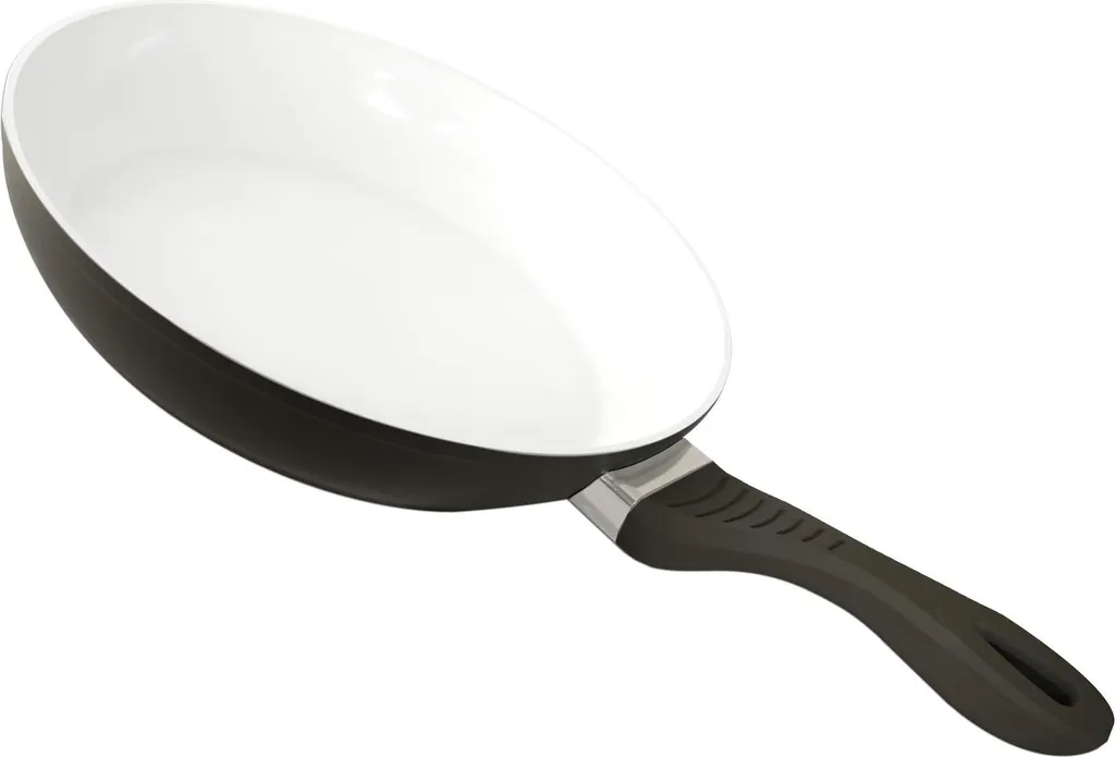 DESKI Aluminum Frying Pan Ø 28 cm Black Ceramic Coating Soft Handle