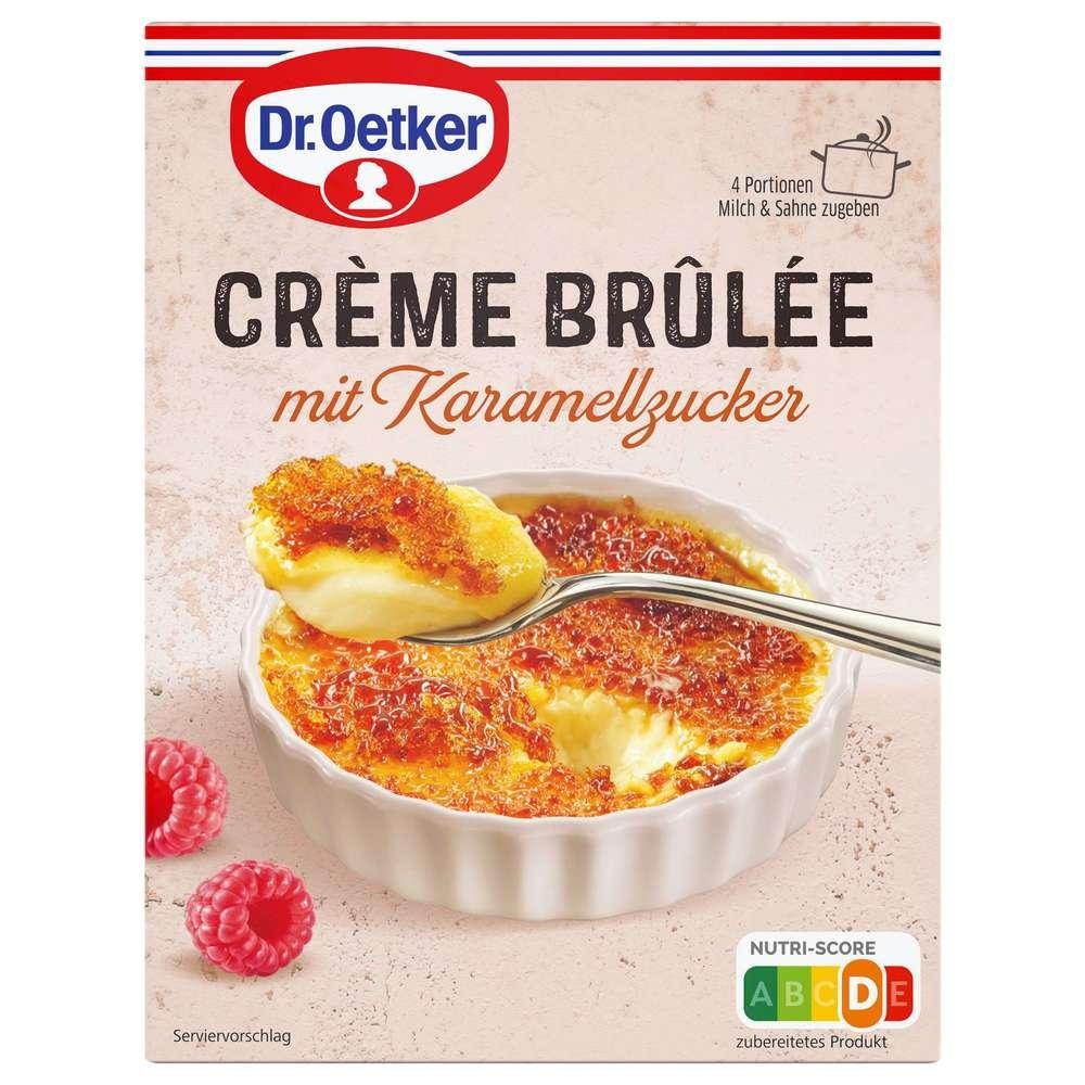 Dr. Oetker Dessert powder crème brûlée, with caramel sugar