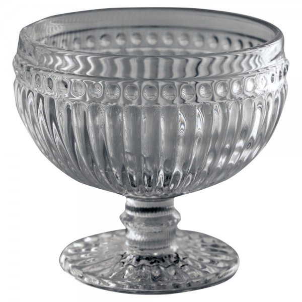 Alice Glass Grey Dessert Bowl by Greengate