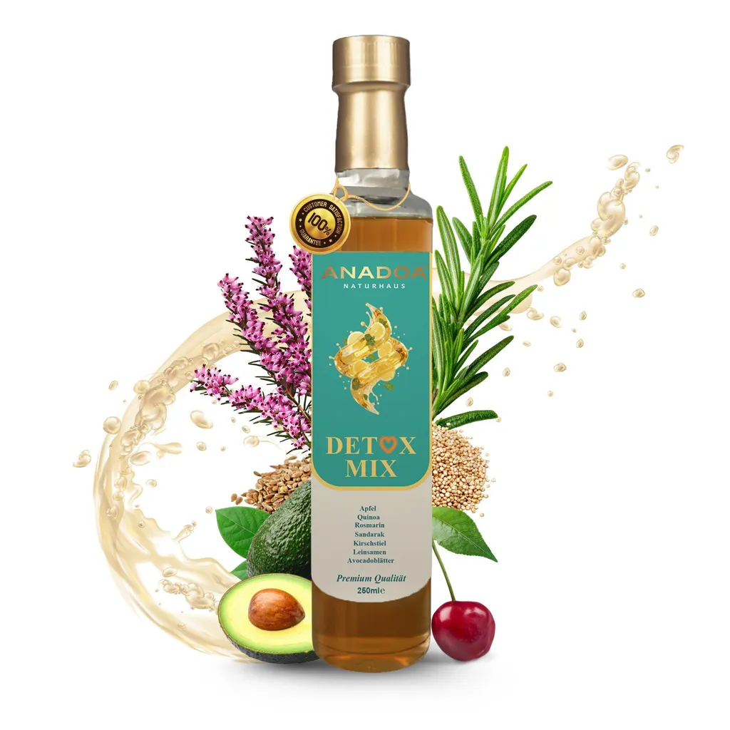 Detox Mix 250 ml – Natural herbal blend with apple cider vinegar, rosemary & plant extracts | 100% Natural | Anadoa Naturhaus