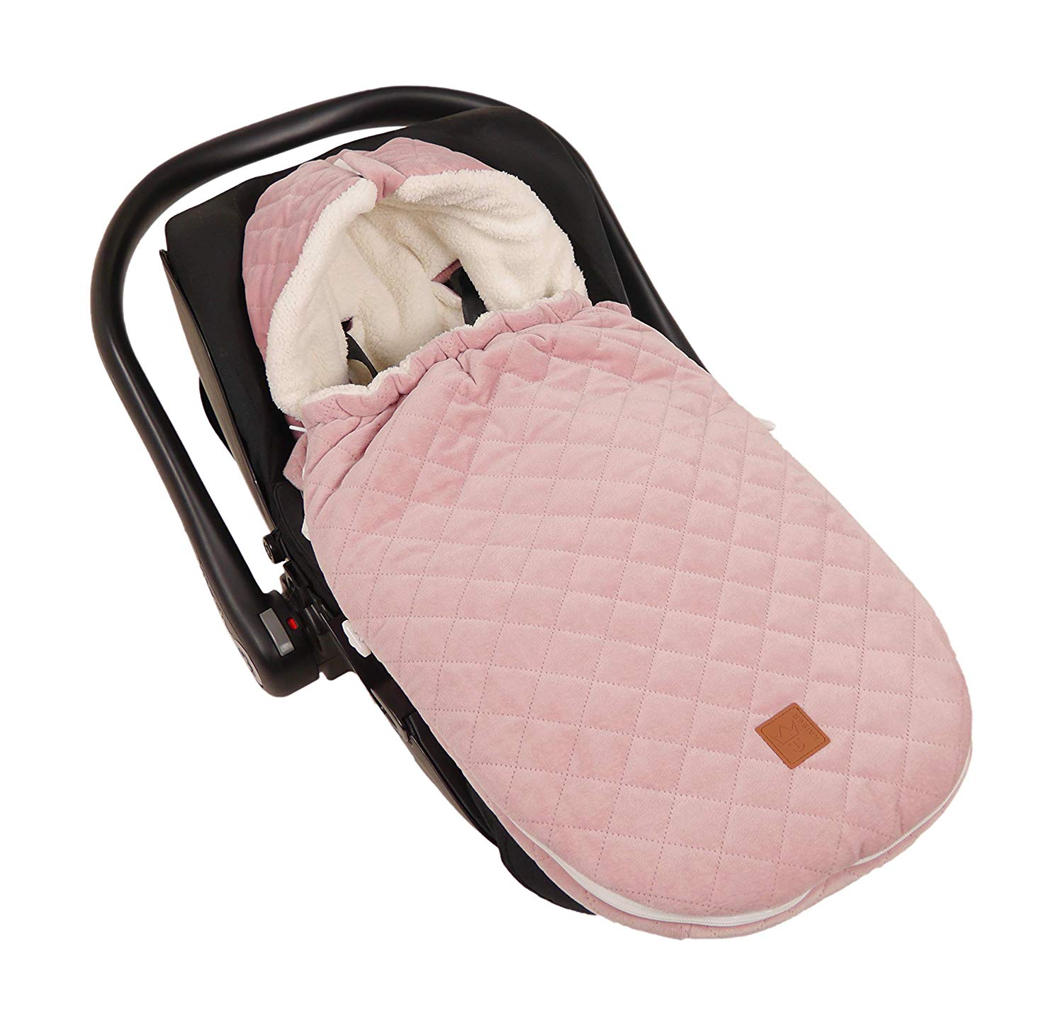 Kaiser Baby Car Seat Foot Muff Velvet Hoody Pink